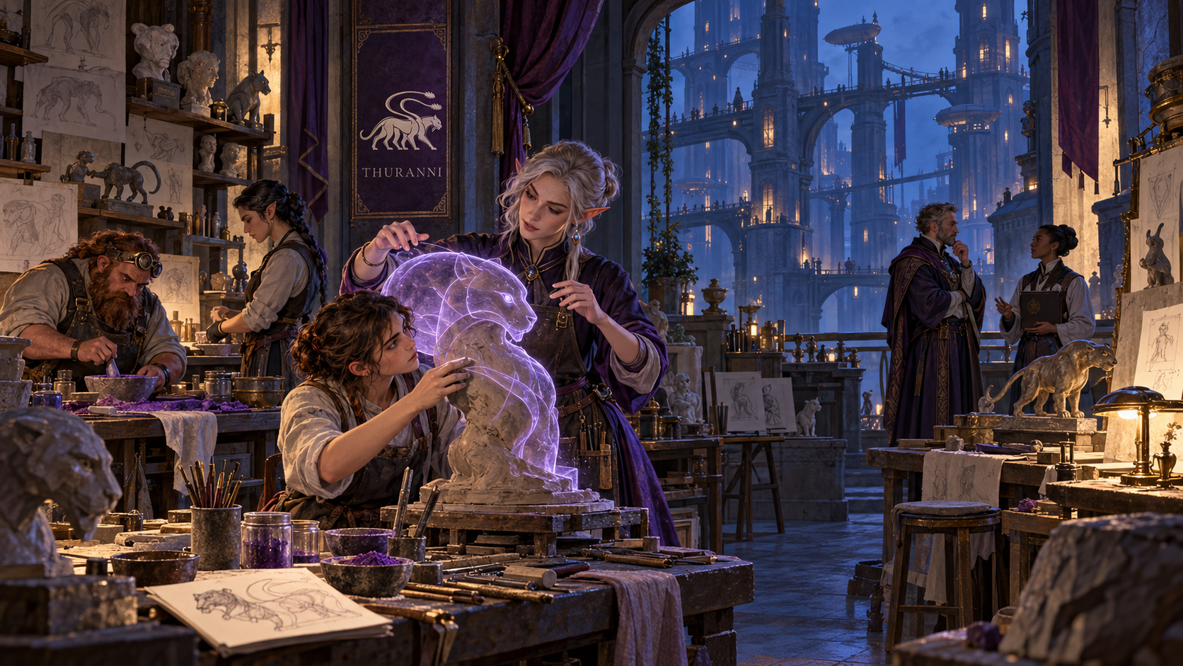 Training, materials, and patronage sustain a working studio.