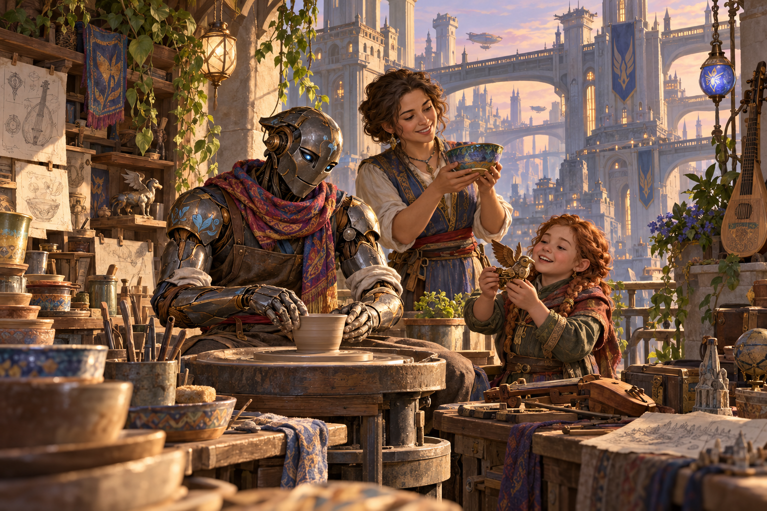 A free warforged artisan builds a life through personal craft and friendship.